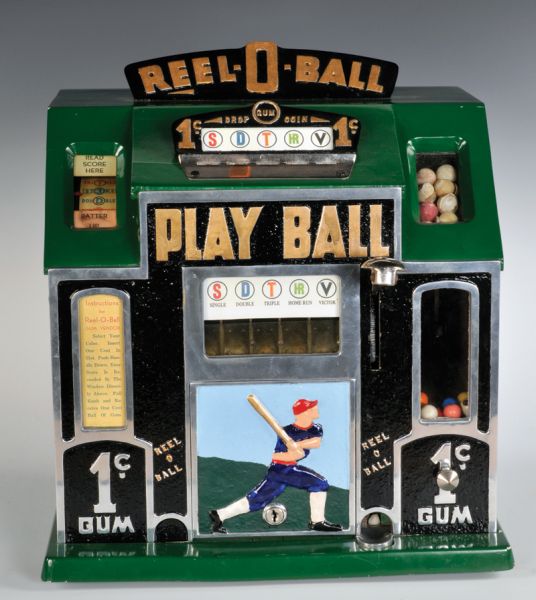 1930s Reel-O-Ball Baseball Slot Machine